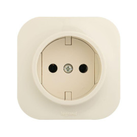 Розетка 1-м ОП Quteo 16А IP20 2P без заземл. без защ. шторок сл. кость IEK 782240