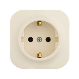 Розетка 1-м ОП Quteo 16А IP20 2P+E с заземл. без защ. шторок сл. кость IEK 782241