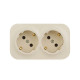 Розетка 2-м ОП Quteo 16А IP20 250В 2х2P+E с заземл. защ. шторки сл. кость IEK 782267