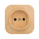 Розетка 1-м ОП Quteo 16А IP20 2P без заземл. без защ. шторок дерево IEK 782270
