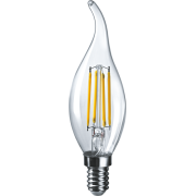 Лампа светодиодная филаментная 80 899 OLL-F-FC35-10-230-4K-E14 10Вт свеча на ветру прозрачная 4000К нейтр. бел. E14 1000лм 220-240В ОНЛАЙТ 80899