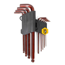 Набор шестигранных ключей с шаром КШ-9s КВТ 82177