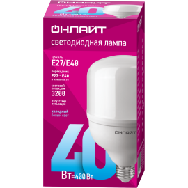 Лампа светодиодная высокомощная 82 903 OLL-T100-40-230-865-E27E40 40Вт 6500К холод. бел. E27/E40 3200лм 176-264В ОНЛАЙТ 82903