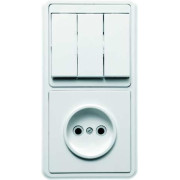 Блок БКВР-039 Бэлла (3-кл. выкл. + розетка) Кунцево 5839