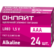 Элемент питания алкалиновый 90 633 OBT-ALK-LR03-BOX24 (бокс 24шт) ОНЛАЙТ 90633