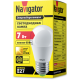 Лампа светодиодная 94 467 NLL-G45-7-230-2.7K-E27 7Вт шар 2700К тепл. бел. E27 500лм 220-240В Navigator 94467