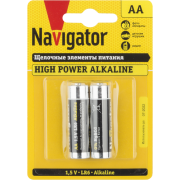 Элемент питания алкалиновый AA/LR6 94 752 NBT-NE-LR6-BP2 (блист.2шт) Navigator 94752