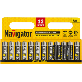Элемент питания алкалиновый AA/LR6 94 782 NBT-NE-LR6-BP12 (блист.12шт) Navigator 94782