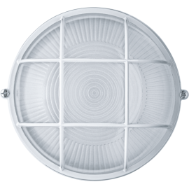 Светильник ЛОН 94 803 NBL-R2-60-E27/WH 1х60Вт E27 IP54 (аналог НПБ 1302 бел. круг с решеткой 60Вт) Navigator 94803