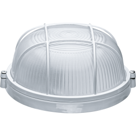 Светильник ЛОН 94 803 NBL-R2-60-E27/WH 1х60Вт E27 IP54 (аналог НПБ 1302 бел. круг с решеткой 60Вт) Navigator 94803