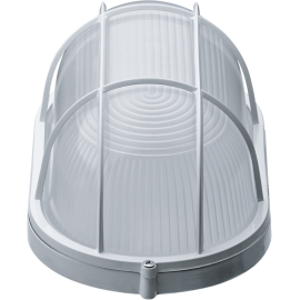 Светильник ЛОН 94 805 NBL-O2-100-E27/WH 1х100Вт E27 IP54 (аналог НПБ 1202 бел. овал с решеткой 100Вт) Navigator 94805