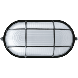 Светильник ЛОН 94 808 NBL-O2-60-E27/BL 1х60Вт E27 IP54 (аналог НПБ 1402 черн. овал с решеткой 60Вт) Navigator 94808