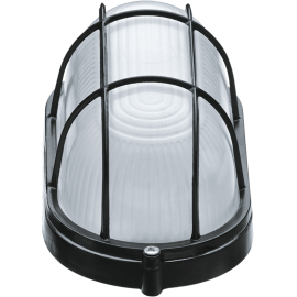 Светильник ЛОН 94 808 NBL-O2-60-E27/BL 1х60Вт E27 IP54 (аналог НПБ 1402 черн. овал с решеткой 60Вт) Navigator 94808