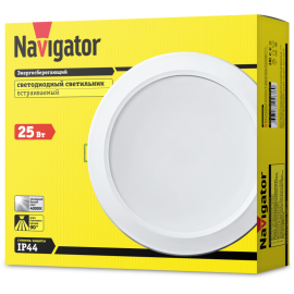 Светильник светодиодный 94 838 NDL-P1-25W-840-WH-LED 25Вт 4000К (аналог Downlight КЛЛ 2х26) Navigator 94838