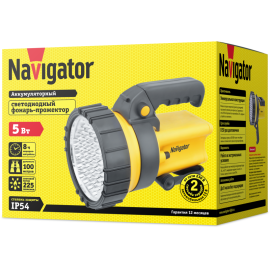 Фонарь-прожектор аккумуляторный 94 966 NPT-SP10-ACCU 37LED аккум. 4В 4А.ч. NAVIGATOR 94966