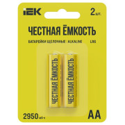 Элемент питания алкалиновый AA/LR6 Alkaline (блист.2шт) IEK ABT-LR06-OP-L02