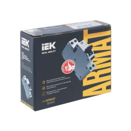 Выключатель автоматический дифференциального тока 2п (1P+N) C 10А 30мА тип A АВДТ B06S 18мм ARMAT IEK AR-B06S-1N-C10A030