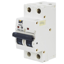 Выключатель автоматический модульный 2п C 6А M06N ARMAT IEK AR-M06N-2-C006