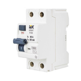 Выключатель дифференциального тока (УЗО) 2п 40А 30мА тип AC ВДТ R10N ARMAT IEK AR-R10N-2-040C030