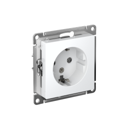 Розетка 1-м СП AtlasDesign 16А IP20 с заземл. механизм бел. SE ATN000143