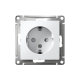 Розетка 1-м СП AtlasDesign 16А IP20 с заземл. защ. шторки механизм бел. SE ATN000145
