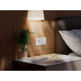 Выключатель 2-кл. AtlasDesign Smart 10А (сх. 5) L+N с подсветкой Zigbee механизм бел. SE ATN000153Z