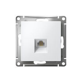 Розетка телефонная 1-м СП AtlasDesign RJ11 механизм бел. SE ATN000181