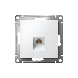 Розетка компьютерная 1-м AtlasDesign RJ45 кат.5E механизм бел. SE ATN000183