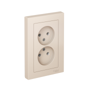 Розетка 2-м СП AtlasDesign 16А IP20 без заземл. в сборе беж. SE ATN000220