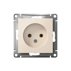 Розетка 1-м СП AtlasDesign 16А IP20 без заземл. без защ. шторок механизм беж. SE ATN000241