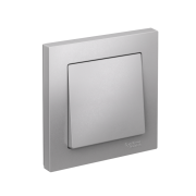 Выключатель 1-кл. СП AtlasDesign 10А IP20 (сх. 1) 10AX в сборе алюм. SE ATN000312