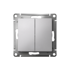 Выключатель 2-кл. СП AtlasDesign 10А IP20 (сх. 5) 10AX механизм алюм. SE ATN000351