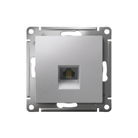 Розетка телефонная 1-м СП AtlasDesign RJ11 механизм алюм. SE ATN000381