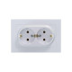 Розетка 2-м СП AtlasDesign 16А IP20 с заземл. в сборе жемчуж. SE ATN000424