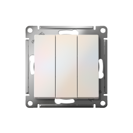 Выключатель 3-кл. СП AtlasDesign 10А IP20 (сх. 1+1+1) 10AX механизм жемчуж. SE ATN000431