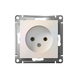 Розетка 1-м СП AtlasDesign 16А IP20 без заземл. без защ. шторок механизм жемчуж. SE ATN000441