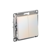 Выключатель 2-кл. СП AtlasDesign 10А IP20 (сх. 5) 10AX механизм жемчуж. SE ATN000451