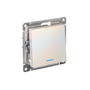 Переключатель проходной 1-кл. СП AtlasDesign 10А IP20 (сх. 6а) 10AX с подсветкой механизм жемчуж. SE ATN000463
