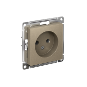 Розетка 1-м СП AtlasDesign 16А IP20 без заземл. без защ. шторок механизм шампань SE ATN000541