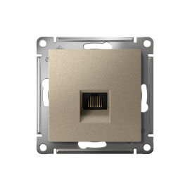 Розетка компьютерная AtlasDesign RJ45 кат.5E механизм шампань SE ATN000583