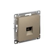 Розетка компьютерная AtlasDesign RJ45 кат.5E механизм шампань SE ATN000583