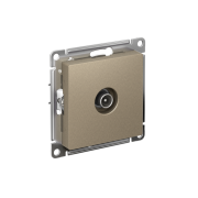 Розетка телевизионная оконечная TV AtlasDesign 1дБ механизм шампань SE ATN000591