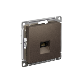 Розетка компьютерная AtlasDesign RJ45 кат.5E механизм мокко SE ATN000683