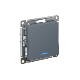 Выключатель 1-кл. СП AtlasDesign 10А IP20 (сх. 1а) 10AX с подсветкой механизм грифель SE ATN000713