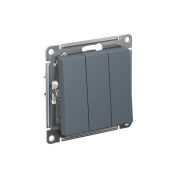 Выключатель 3-кл. СП AtlasDesign 10А IP20 (сх. 1+1+1) 10AX механизм грифель SE ATN000731