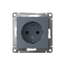 Розетка 1-м СП AtlasDesign 16А IP20 с заземл. механизм грифель SE ATN000743