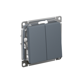 Переключатель проходной 2-кл. СП AtlasDesign 10А IP20 (сх. 6/2) 10AX механизм грифель SE ATN000765