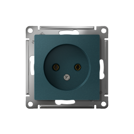 Розетка 1-м СП AtlasDesign 16А IP20 без заземл. без защ. шторок механизм изумруд SE ATN000841