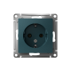 Розетка 1-м СП AtlasDesign 16А IP20 с заземл. механизм изумруд SE ATN000843