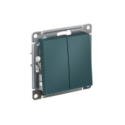 Переключатель проходной 2-кл. СП AtlasDesign 10А IP20 (сх. 6/2) 10AX механизм изумруд SE ATN000865